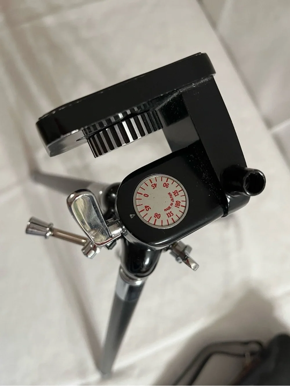 Compact Black Camera Tripod with Pan Handle